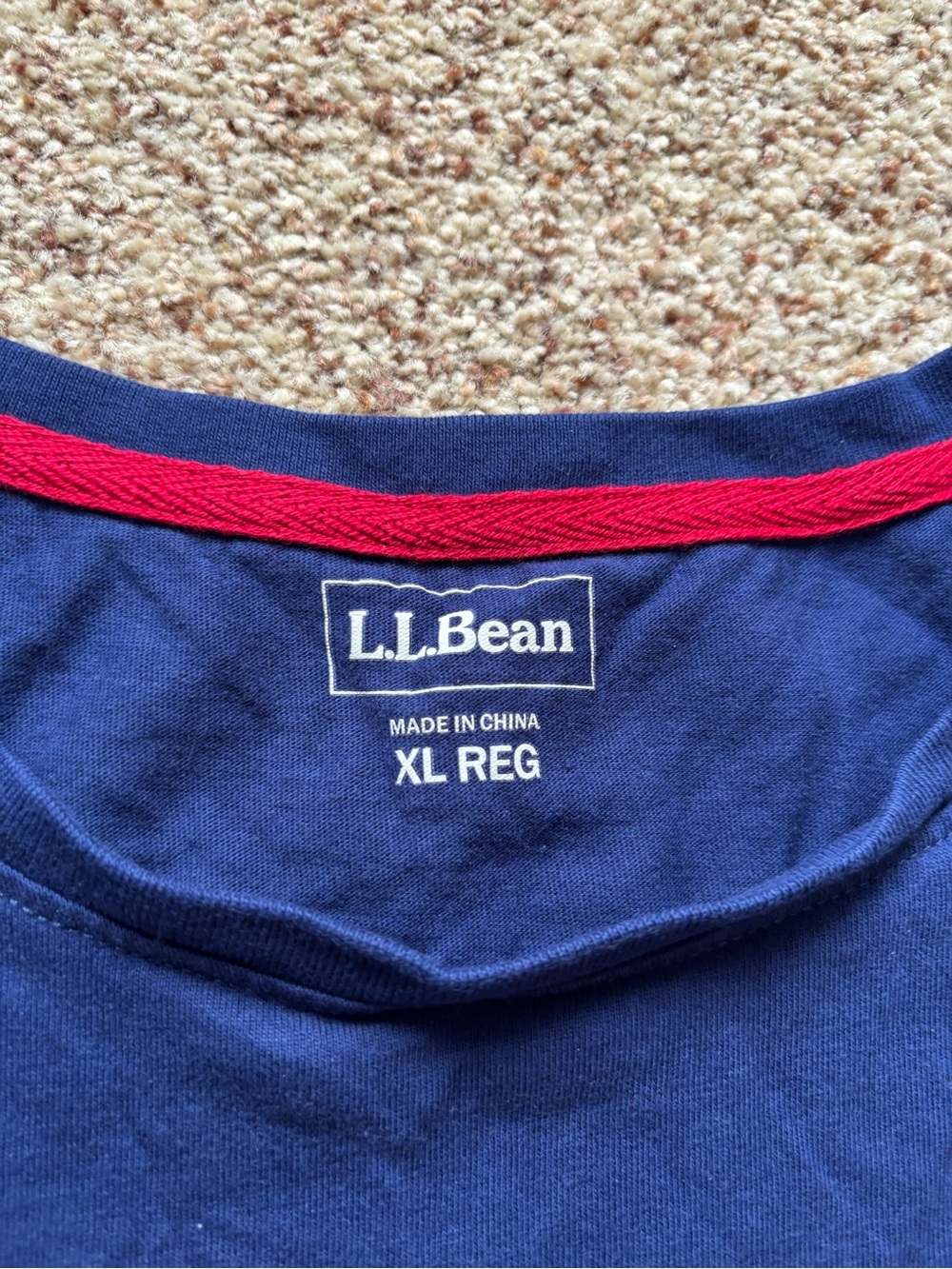 L.L. Bean Navy Long Sleeve 'Wicked Comfy' Pajama Tee - Picture 3 of 5
